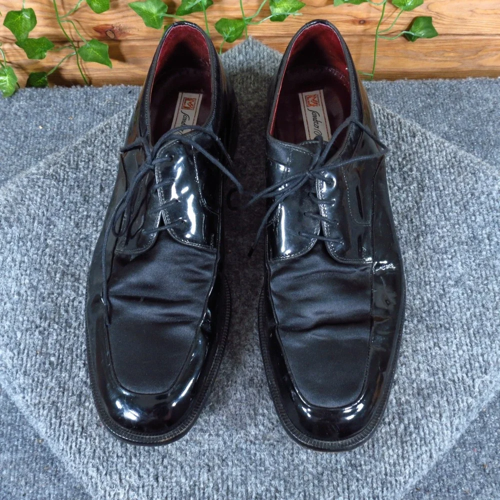 Sandro Moscoloni‎ Crown Mens Oxford Shoes Size 12 B Formal Black Patent Leather